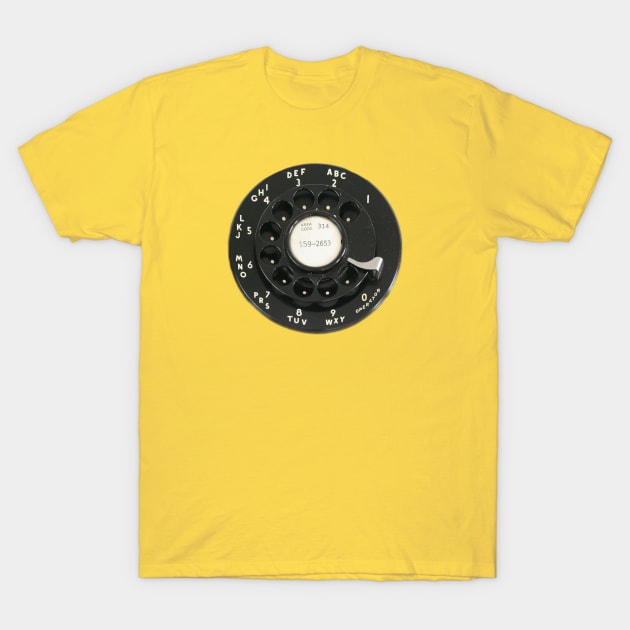 Vintage Rotary Dial with Pi Phone Number T-Shirt by Lyrical Parser